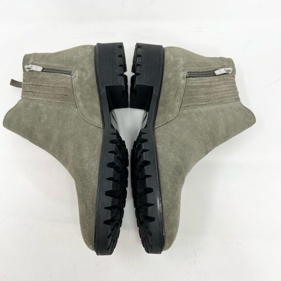 Marc Fisher Vortex Ankle Suede Boots Women's 8 Gray Almond Toe Side Zip - Picture 5 of 10